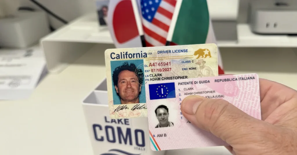 international drivers license IDP international driving permit italian sworn translation permit to drive in italy Adam Clark legal translator in Como Italy