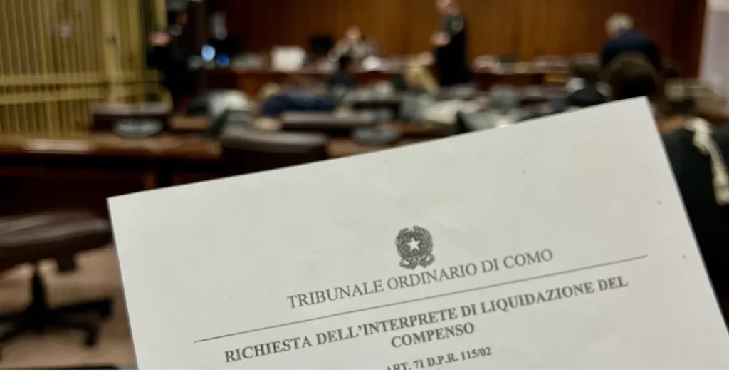 Adam Clark, Italian English interpreter for Italian Ministry of Justice for court trials at the request of the prosecutors office or the judge